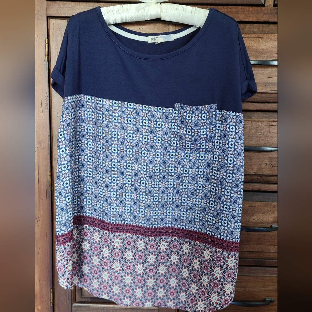 Jolt Mixed Media Top